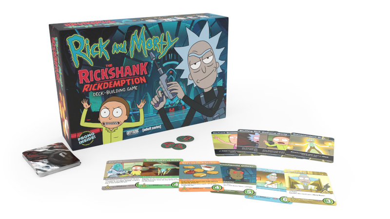 Cover art and game cards for Rick and Morty: The Rickshank Rickdemption.